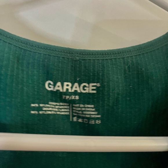 GARAGE Plunge Top  Dark Green size xs - Picture 4 of 4
